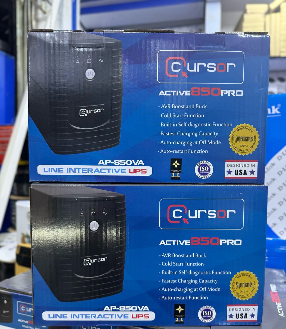 Cursor Active 850 Pro Line Interactive UPS 850VA - AVR & Fast Charging for Uganda