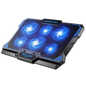 LIANGSTAR Laptop Cooling Pad with 6 Fans & LED Lights