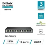 Dlink 10 port 10/100 long range poe + surveillance switch