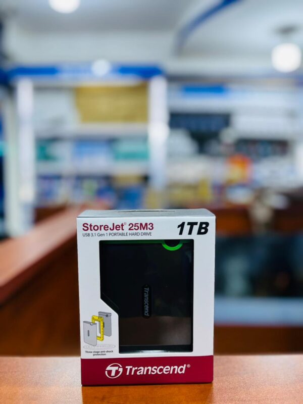 Transcend StoreJet 25M3 1TB USB 3.1 Portable Hard Drive