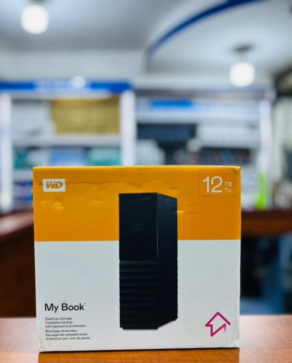 WD My Book 12TB Desktop Hard Drive - Password Protection & Backup